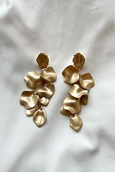 BOW19 Long earrings  gold