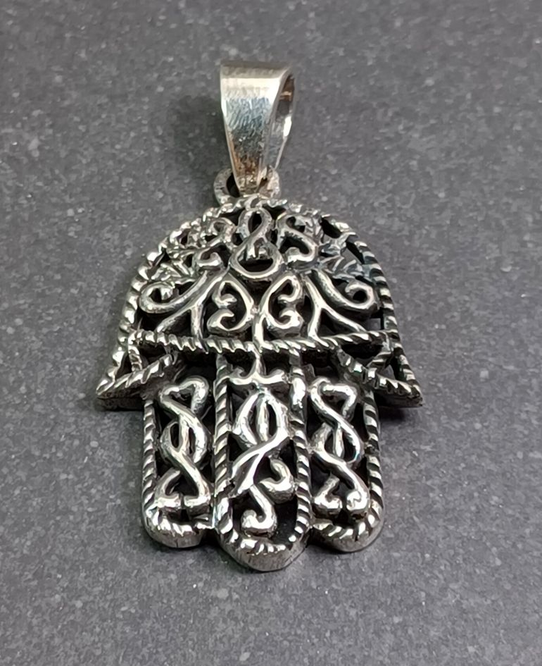 Fatimas Hand hänge i silver