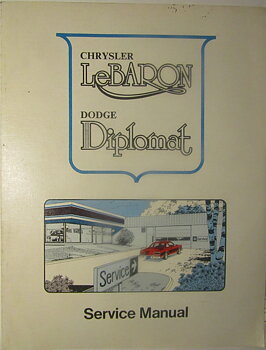 1977  Chrysler LeBaron & Dodge Diplomat Service Manual supplement