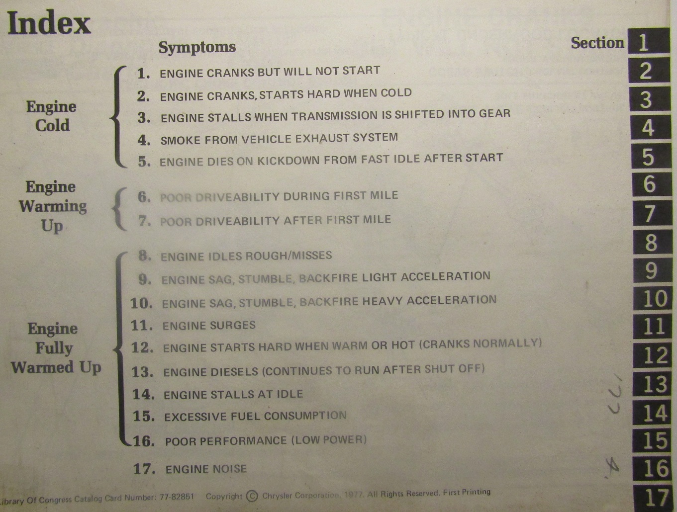 1977  Chrysler Corporation Cars & Trucks Driveability Diagnosis alla modeller - 2