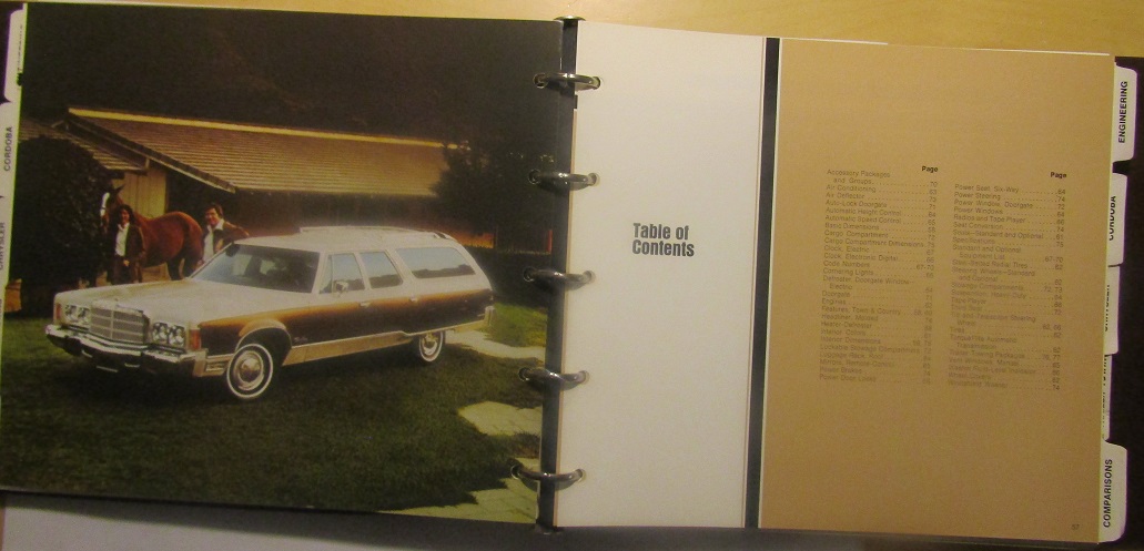 1976 Chrysler Data Book and Car Selector Dealer Album - 2
