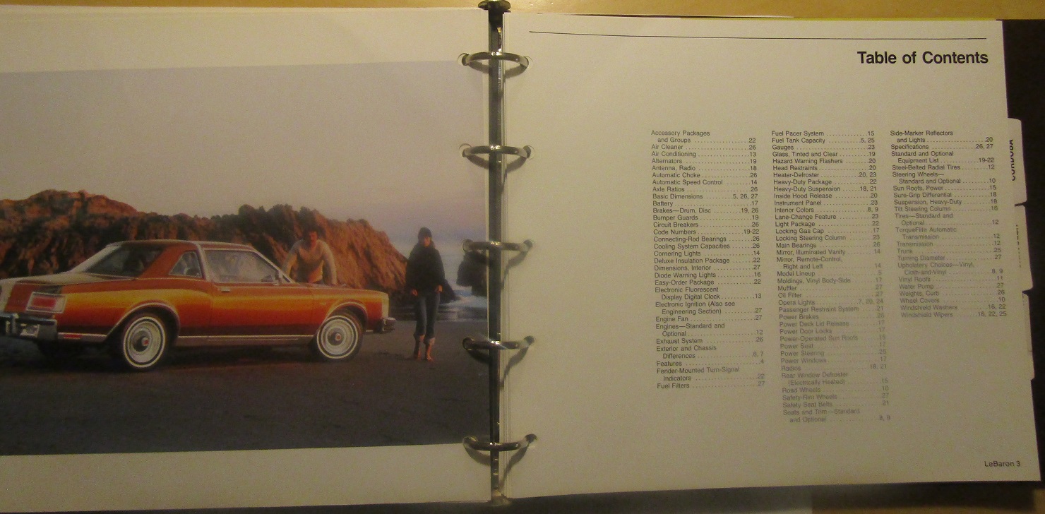 1977 Chrysler Data Book and Car Selector Dealer Album