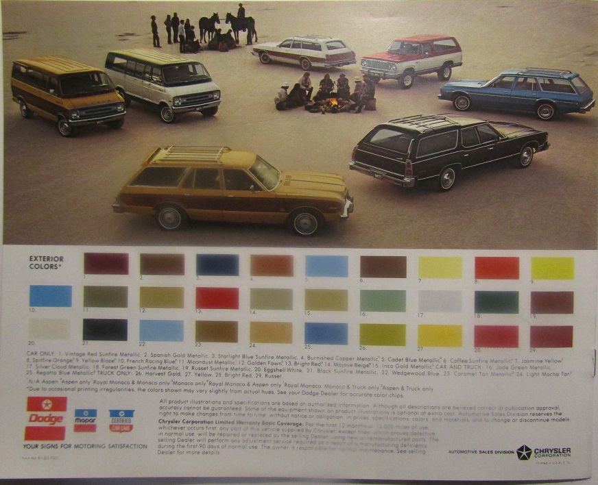 1977 Dodge Wagons Broschyr - 2