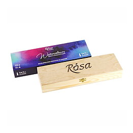 ROSA Gallery akvarellset Classic – 14 färger, tuber 10 ml, trälåda