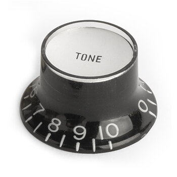 Top Hat Bell Reflector Tone Knob, Black (Metric size)