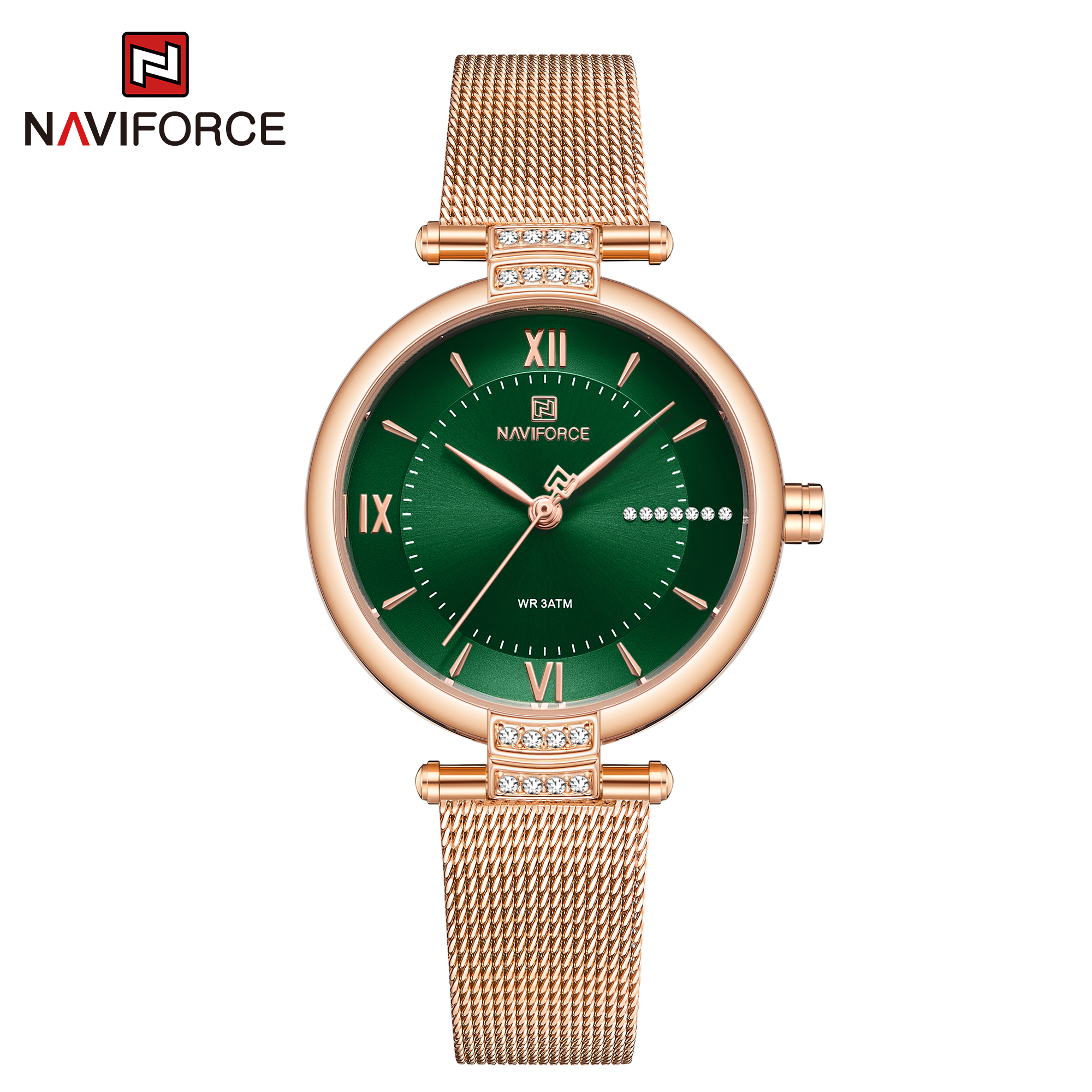 Naviforce Athos Rose Gold Green