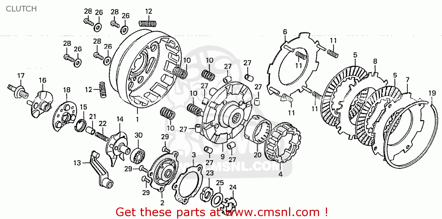 Clutch drive gear - Honda original - 2
