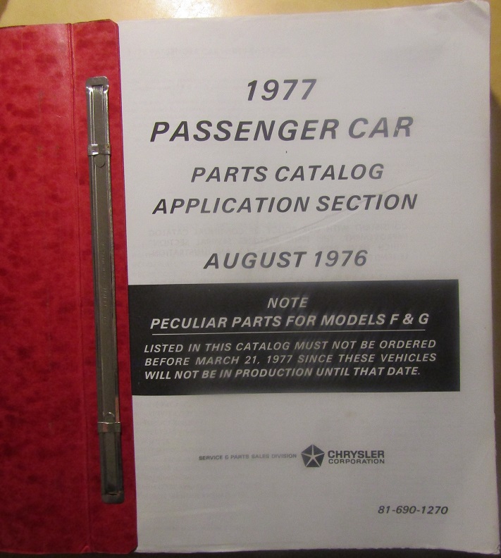 1977 Plymouth & Chrysler & Dodge Parts Catalog