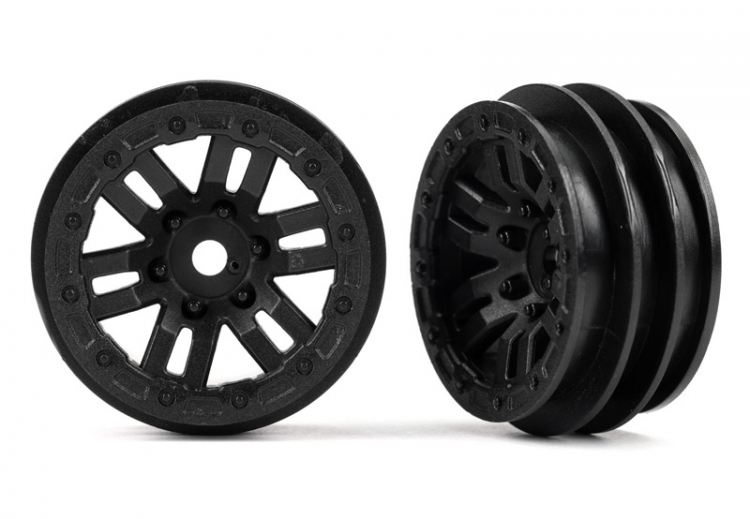Traxxas 9768 Wheels 12-Spoke Black 1.0 (2)