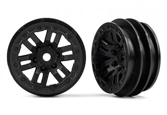 Traxxas 9768 Wheels 12-Spoke Black 1.0 (2)