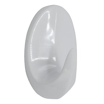 Krok oval medium vit självhäftande 2-p