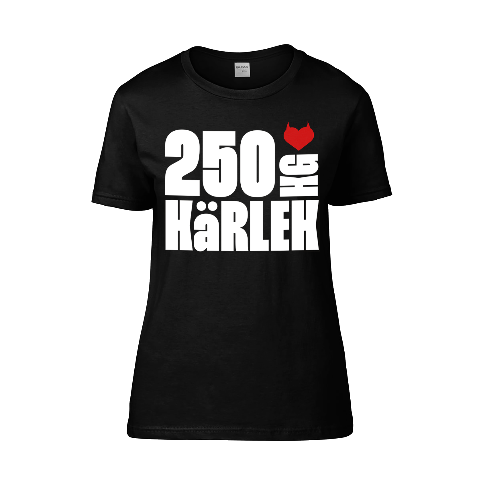 250 KG KÄRLEK - LADIES T-SHIRT, LOGO