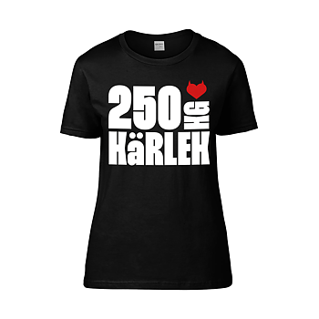 250 KG KÄRLEK - LADIES T-SHIRT, LOGO