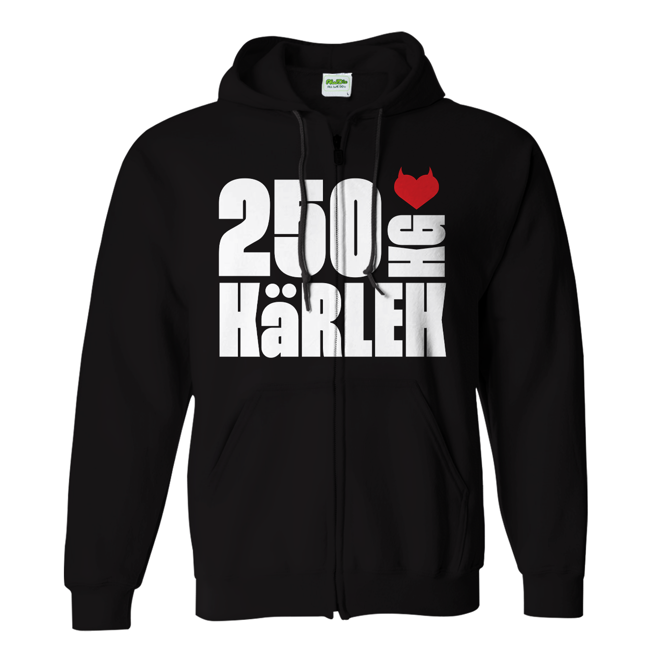 250 KG KÄRLEK - ZIP-HOOD, LOGO