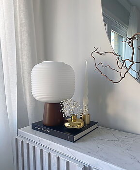 AURA bordlampa, bruntbets/vit - Aneta Lighting
