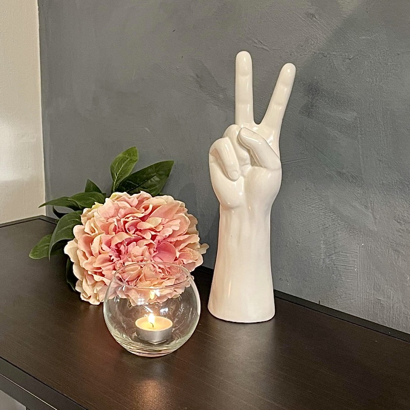 Dekoration Peace vit, 29 cm - 3
