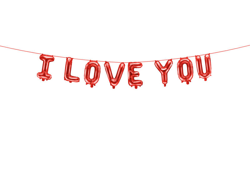 Ballonggirlang I Love You 260x40 Röd - 2