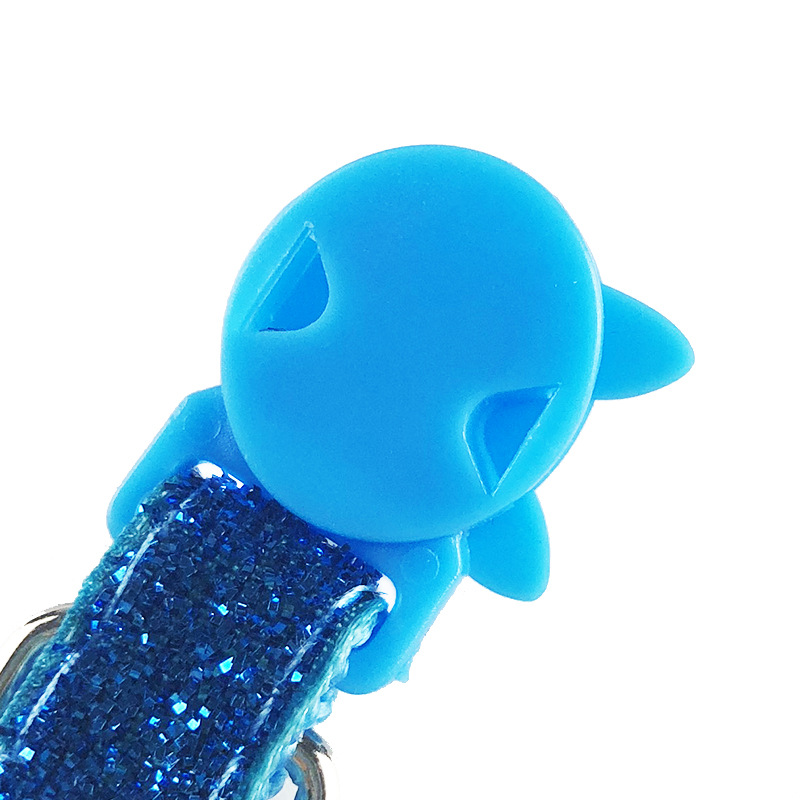 Katthalsband Blå Glitter  - 5