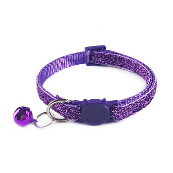 Katthalsband Lila Glitter 