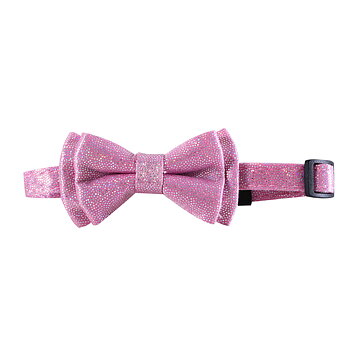 Katthalsband Rosett Rosa glitter