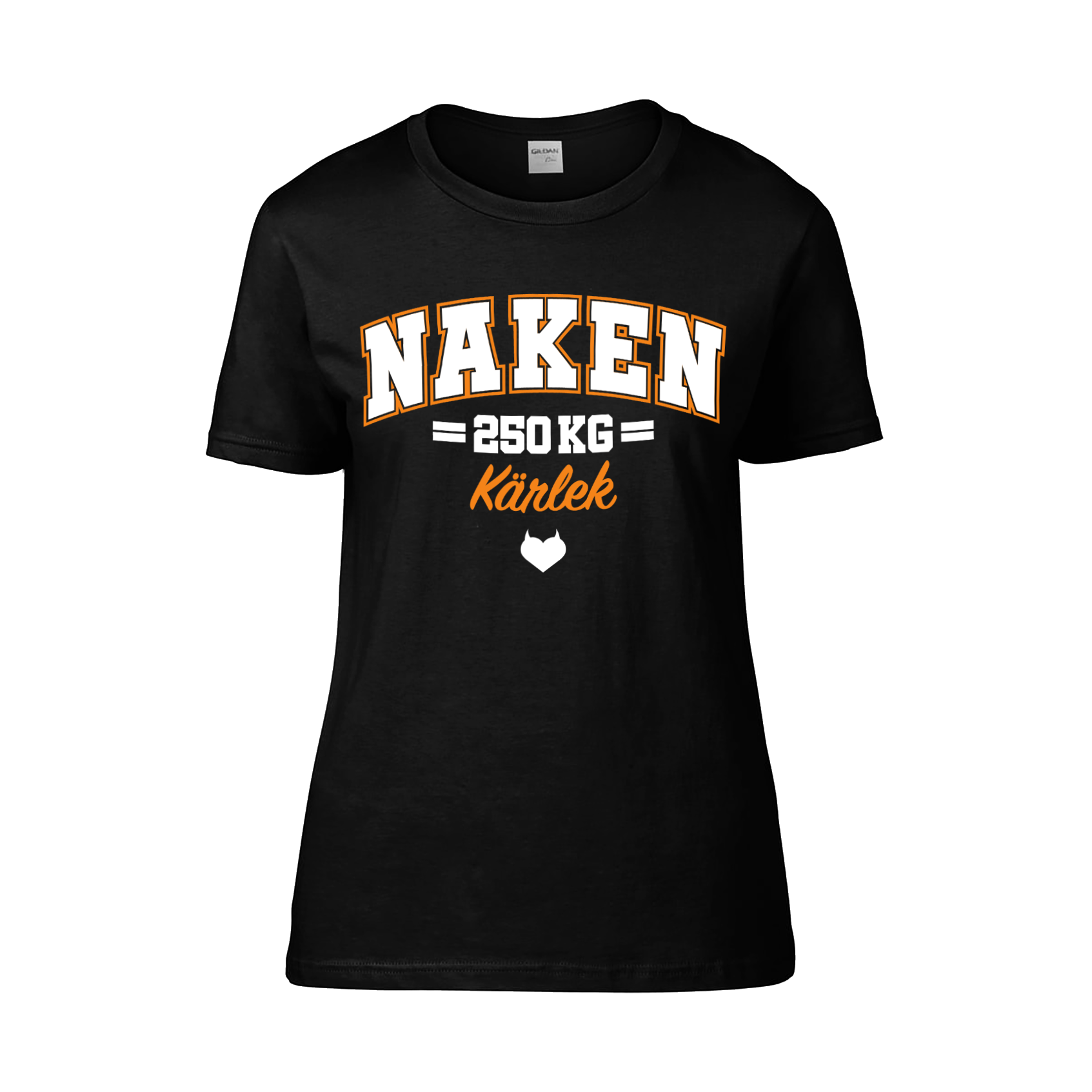 250 KG KÄRLEK - LADIES T-SHIRT, NAKEN