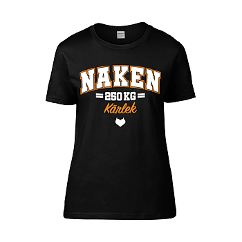 250 KG KÄRLEK - LADIES T-SHIRT, NAKEN