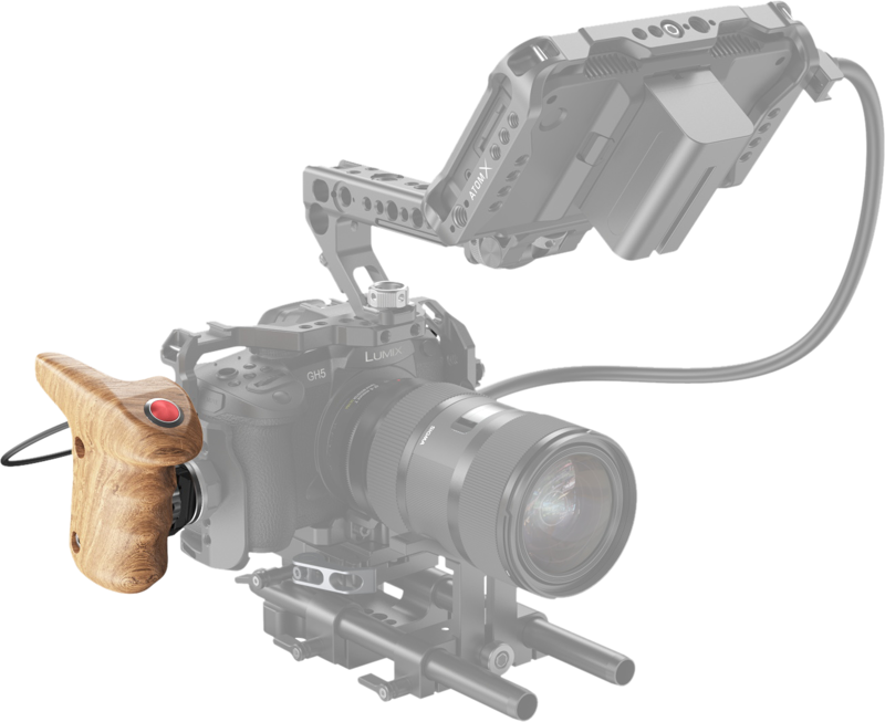 Smallrig 3324 Rosette Side Handle Wood med Record Start/Stop Remote Trigger – för filmskapare - 6