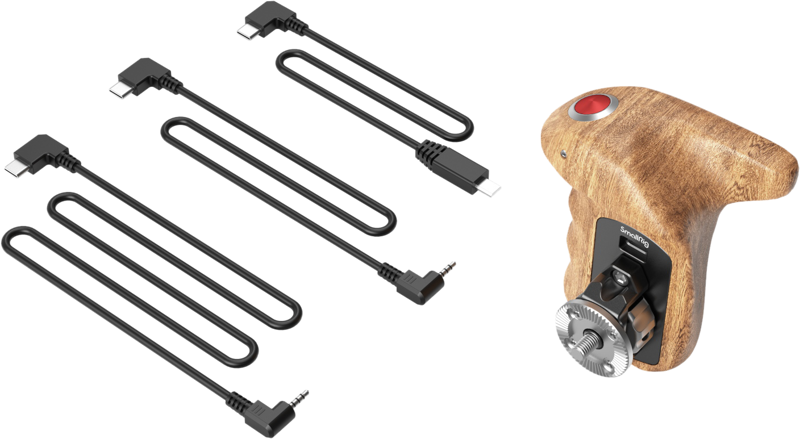 Smallrig 3324 Rosette Side Handle Wood med Record Start/Stop Remote Trigger – för filmskapare