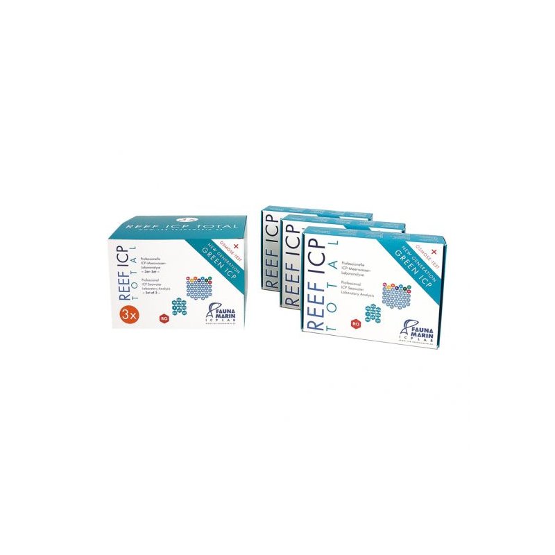 Fauna marin Reef ICP Total set 3pcs Lab-analysis for Reefaquarium