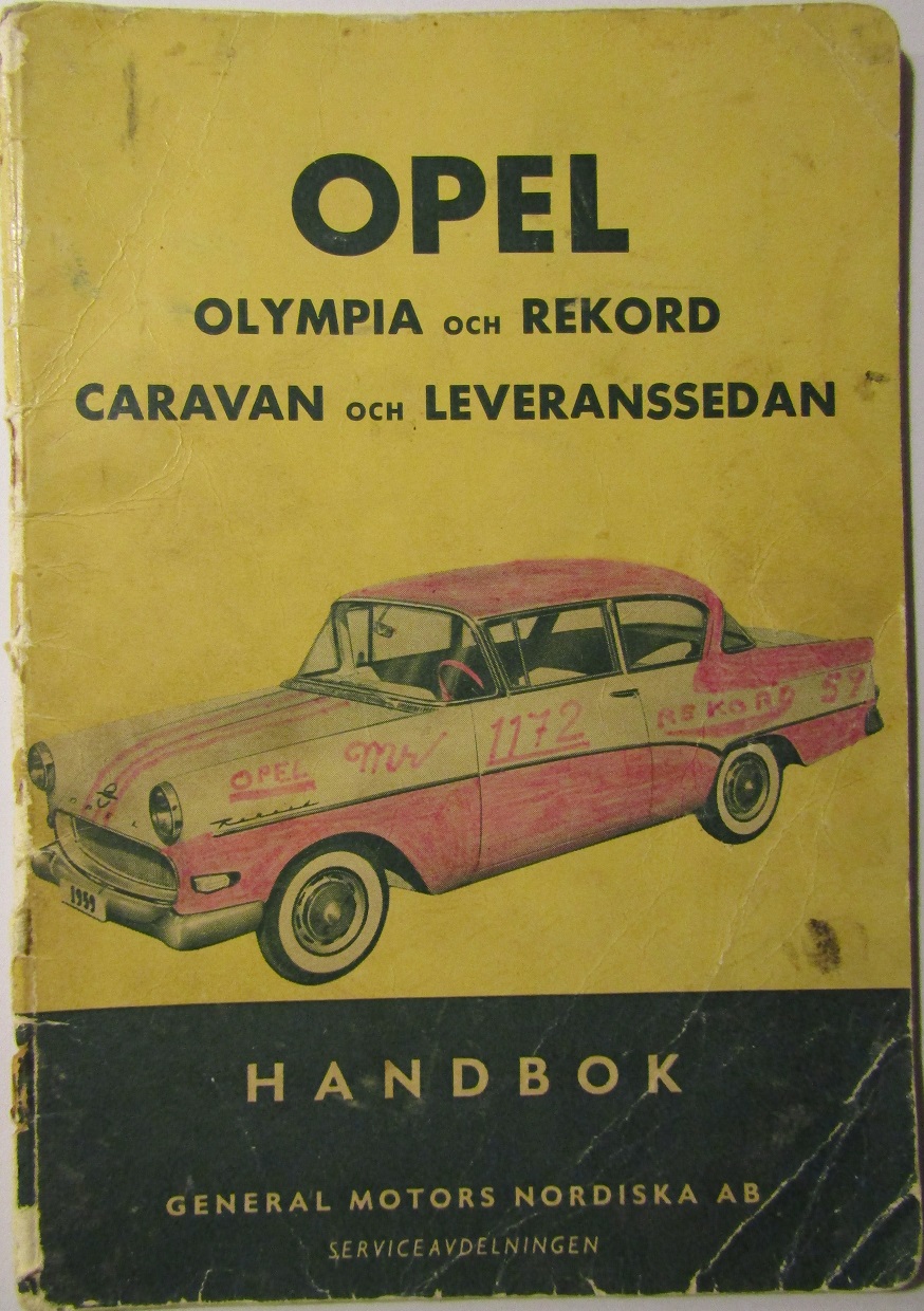 1959 Opel Olympia och Rekord Handbok