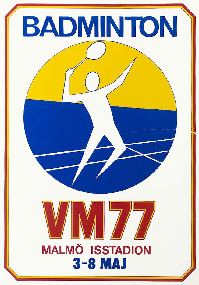 vintageaffischer BADMINTONVM 1977