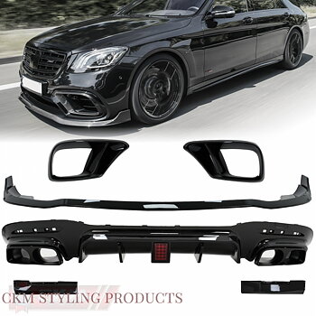 1. CKM B-look kit for AMG S63 bumpers facelift PIANO BLACK 18-21