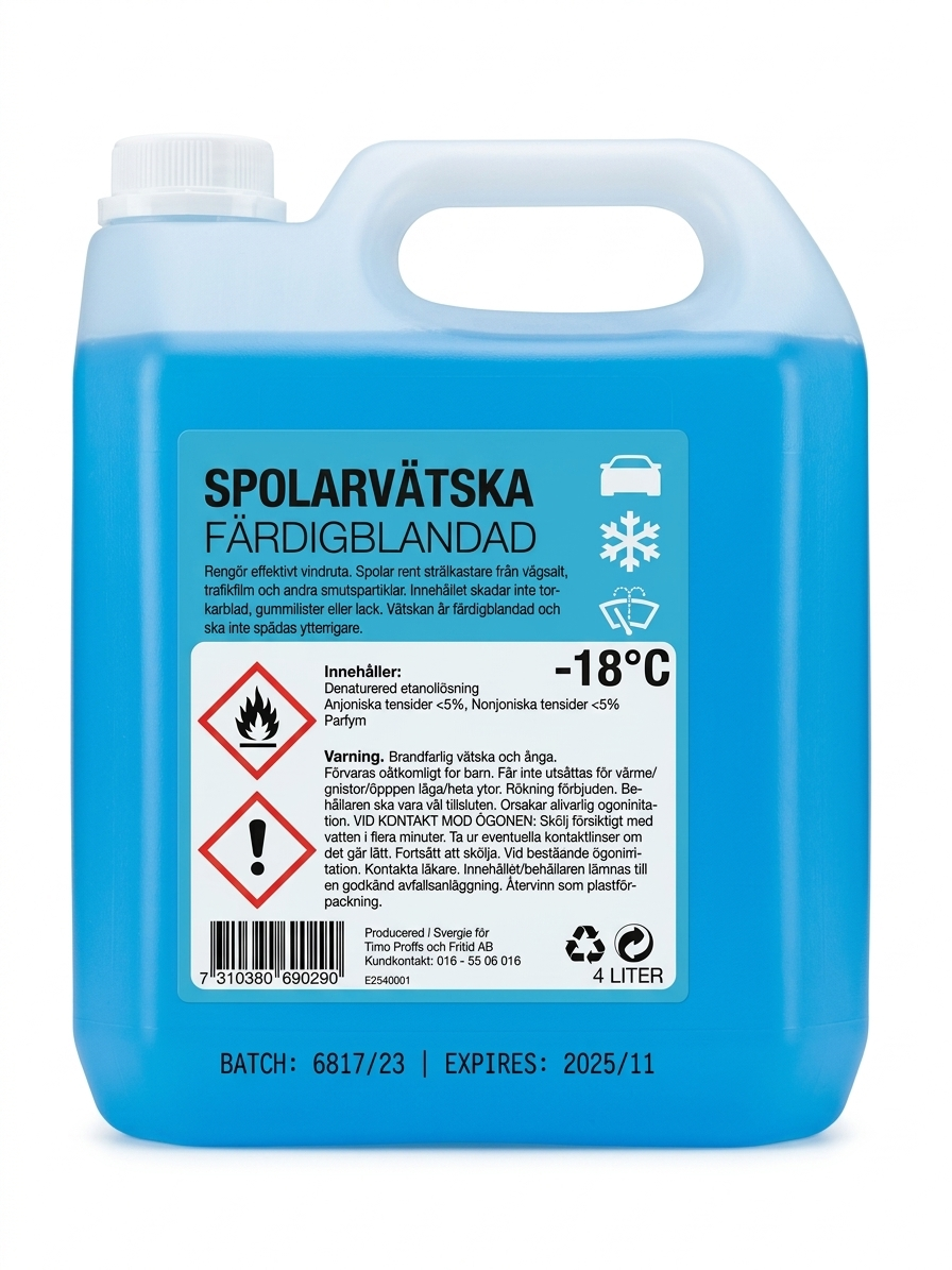 FÄRDIGBLANDAD SPOLARVÄTSLA 4 LITER -18 °C