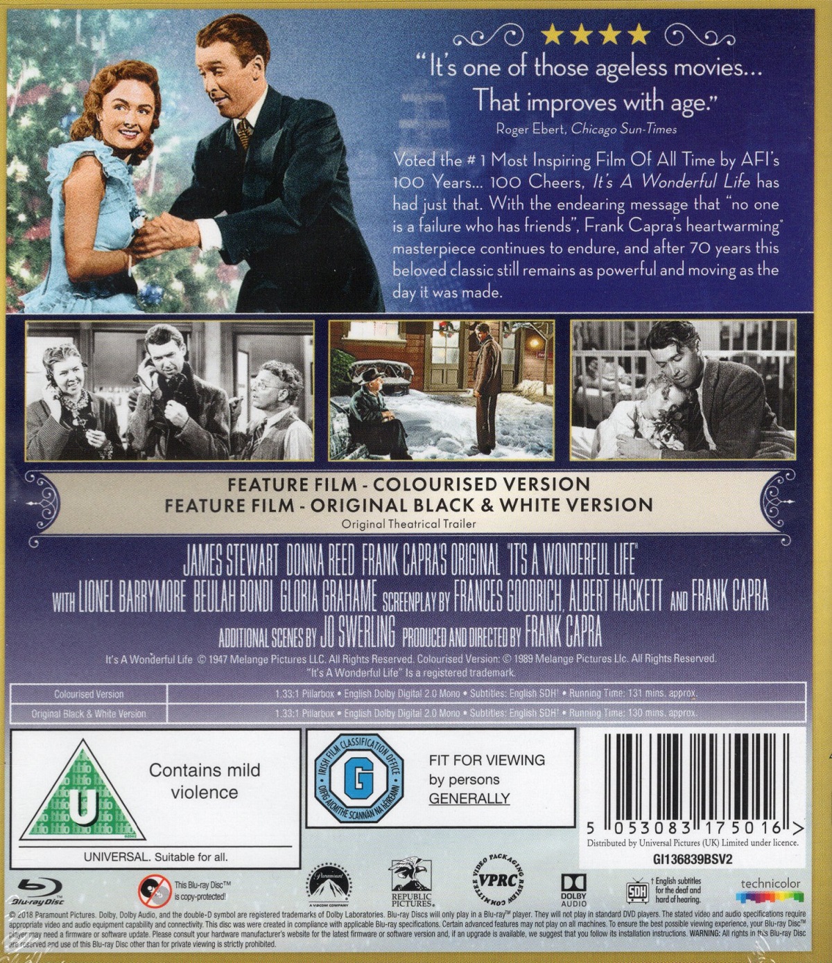 It's A Wonderful Life (ej svensk text) (färg + svartvit) (Blu-ray) - 2