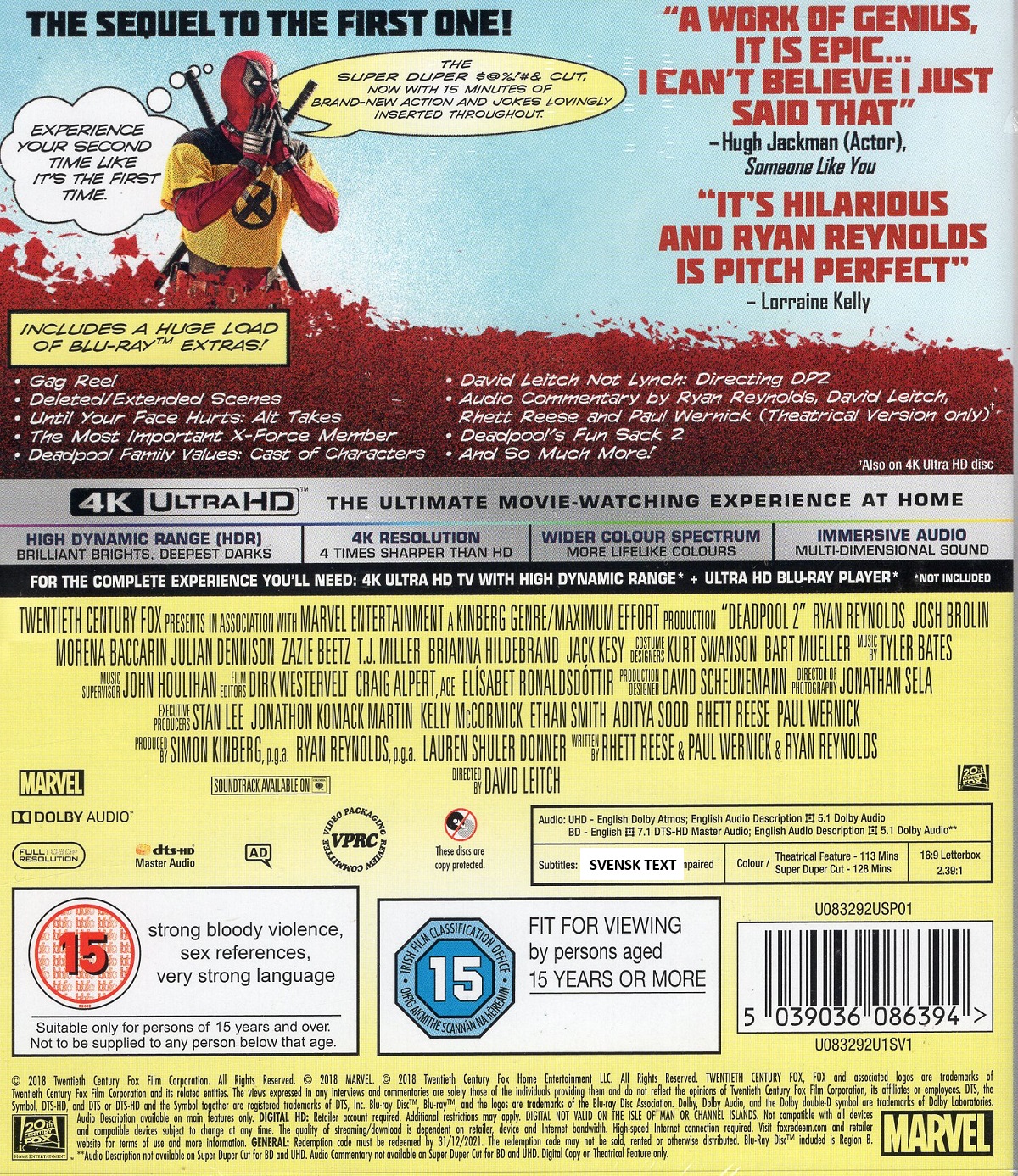 Deadpool 2 (Theatrical Cut & Extended Cut) (4K Ultra HD + Blu-ray) - 2