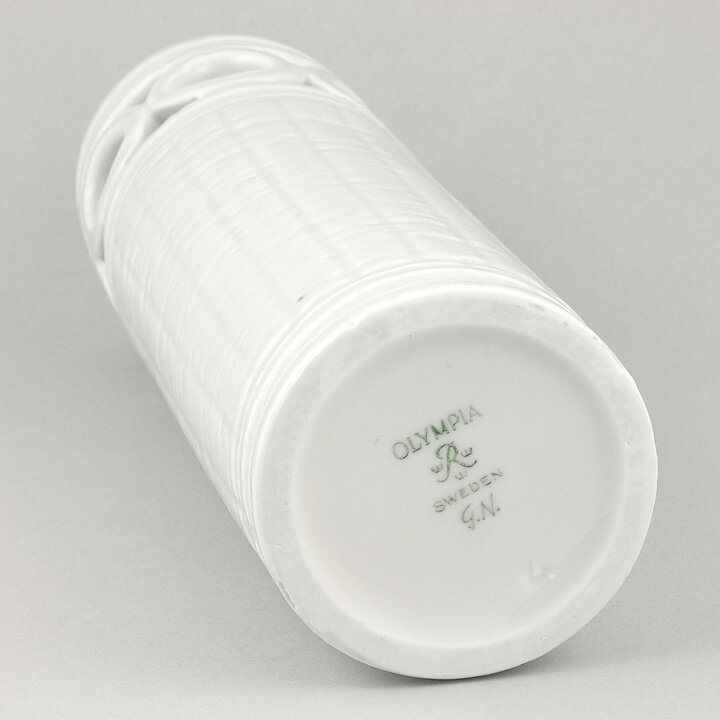 グナー・ニールンド   素朴なホワイトのベース Vase  27cm (1940年代) 
