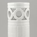 Gunnar Nylund (Olympia 1940s) White Cylinder Vase with Openwork Decor 27 cm