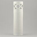 Gunnar Nylund (Olympia 1940s) White Cylinder Vase with Openwork Decor 27 cm