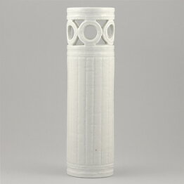 グナー・ニールンド   素朴なホワイトのベース Vase  27cm (1940年代) 