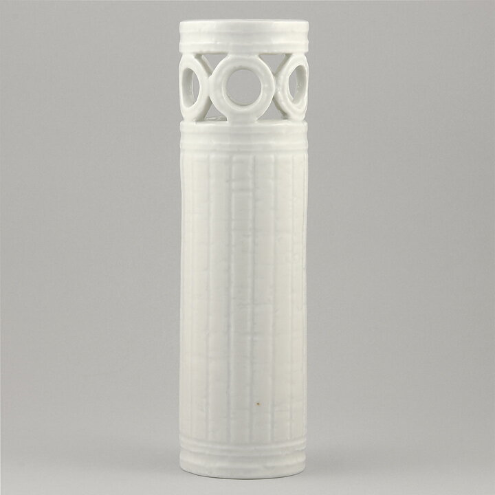 グナー・ニールンド   素朴なホワイトのベース Vase  27cm (1940年代) 