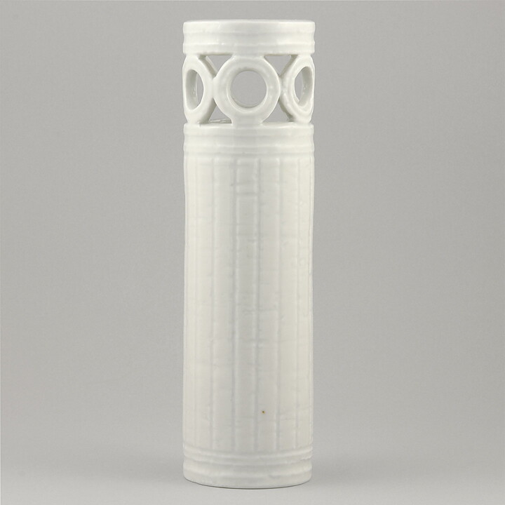 グナー・ニールンド   素朴なホワイトのベース Vase  27cm (1940年代) 