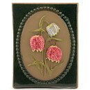 Aimo Nietosvuori (Landskapsblommor 1974) Rectangular Wall Plaque with Chess Flower Motif 17 cm  [Sample Images]