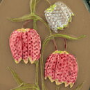 Aimo Nietosvuori (Landskapsblommor 1974) Rectangular Wall Plaque with Chess Flower Motif 17 cm  [Sample Images]