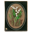 Aimo Nietosvuori (Landskapsblommor 1974) Rectangular Wall Plaque with Lily of the Valley Motif 17 cm  [Sample Images] 