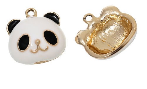 Charm -  Enamaled Panda face