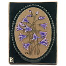 Aimo Nietosvuori (Landskapsblommor 1974) Rectangular Wall Plaque with Spreading Bellflower Motif 17 cm  [Sample Images]