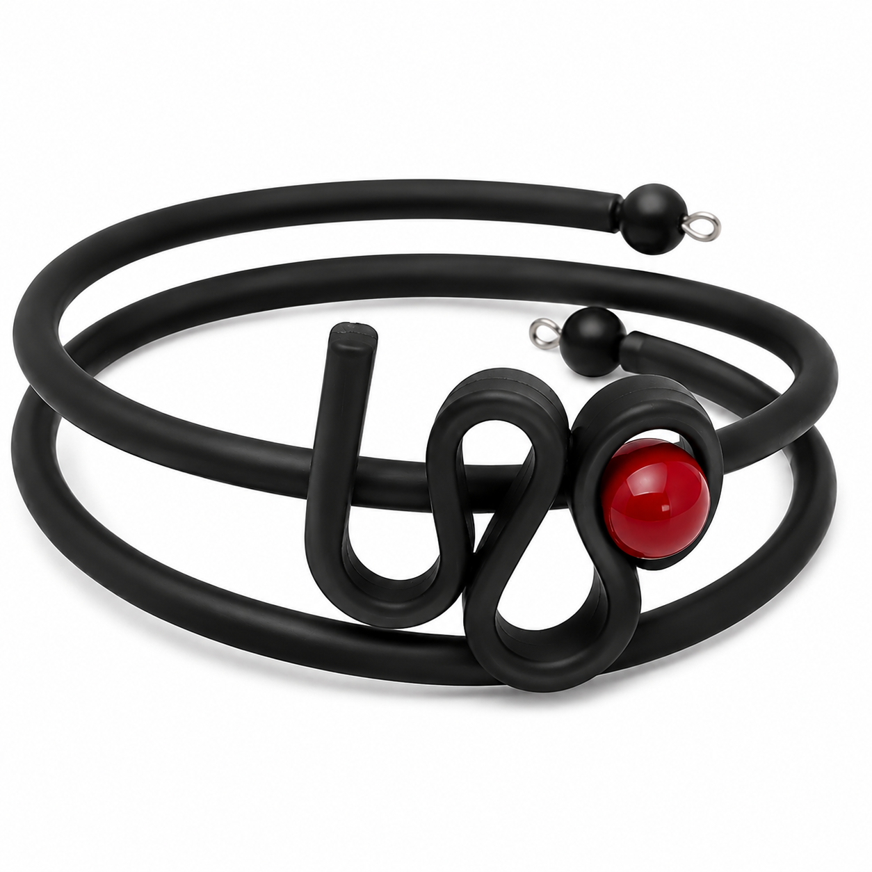 Armband Kia Gummi rött snäckskal