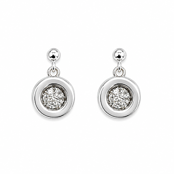 Earrings Iris Silver Hematite Swarovskicrystals