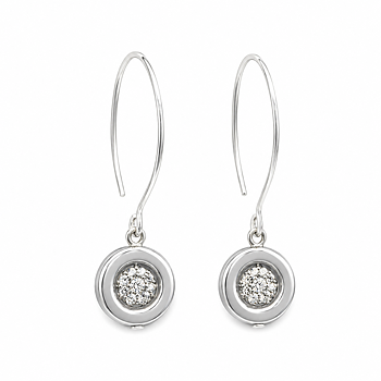 Earrings Linda silver Hematite Swarovskicrystals