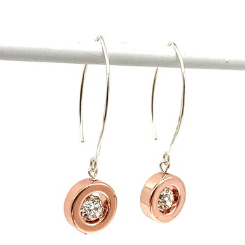 Earrings Linda rose gold Hematite Swarovskicrystals